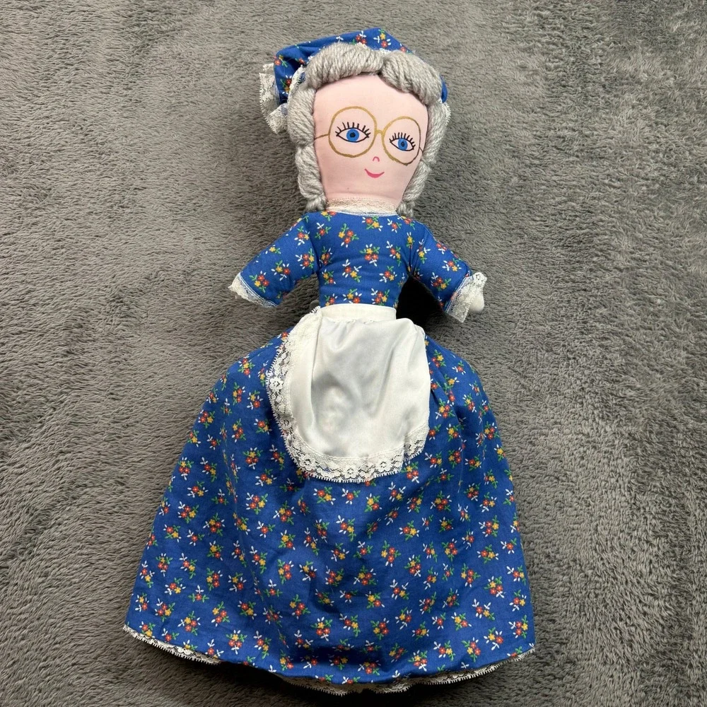 Vintage Little Red Riding Hood Topsy Turvy Doll 3-in-1 Red Blue Excellent 18in